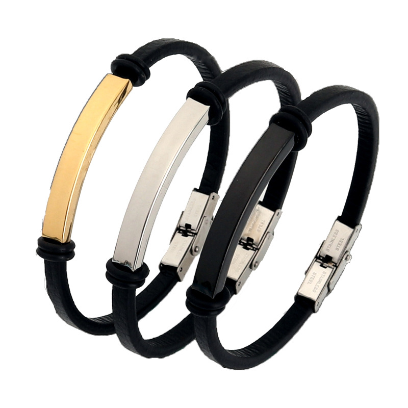 Coordinates Bracelet - Punk fino texto personalizado nome ajustável