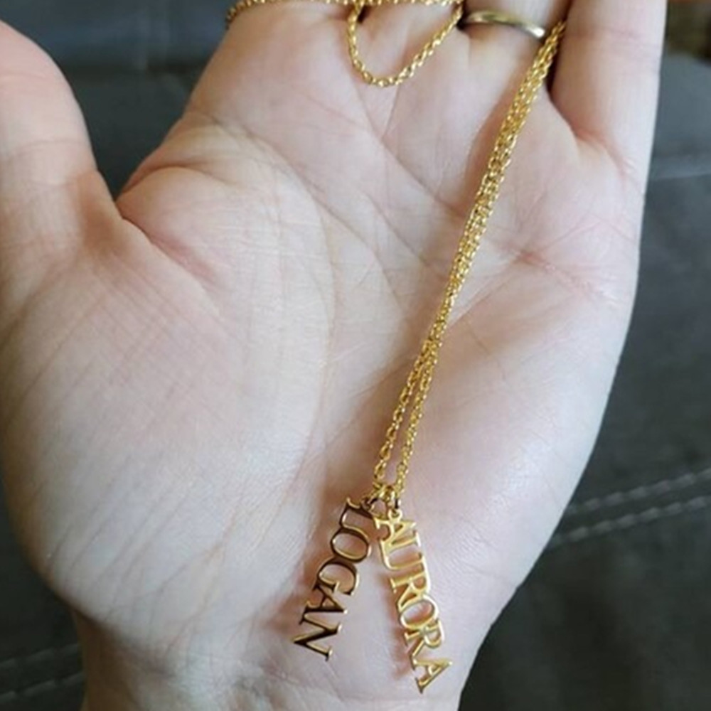 Birth Flower Necklace - Colar personalizado com vários nomes, joia