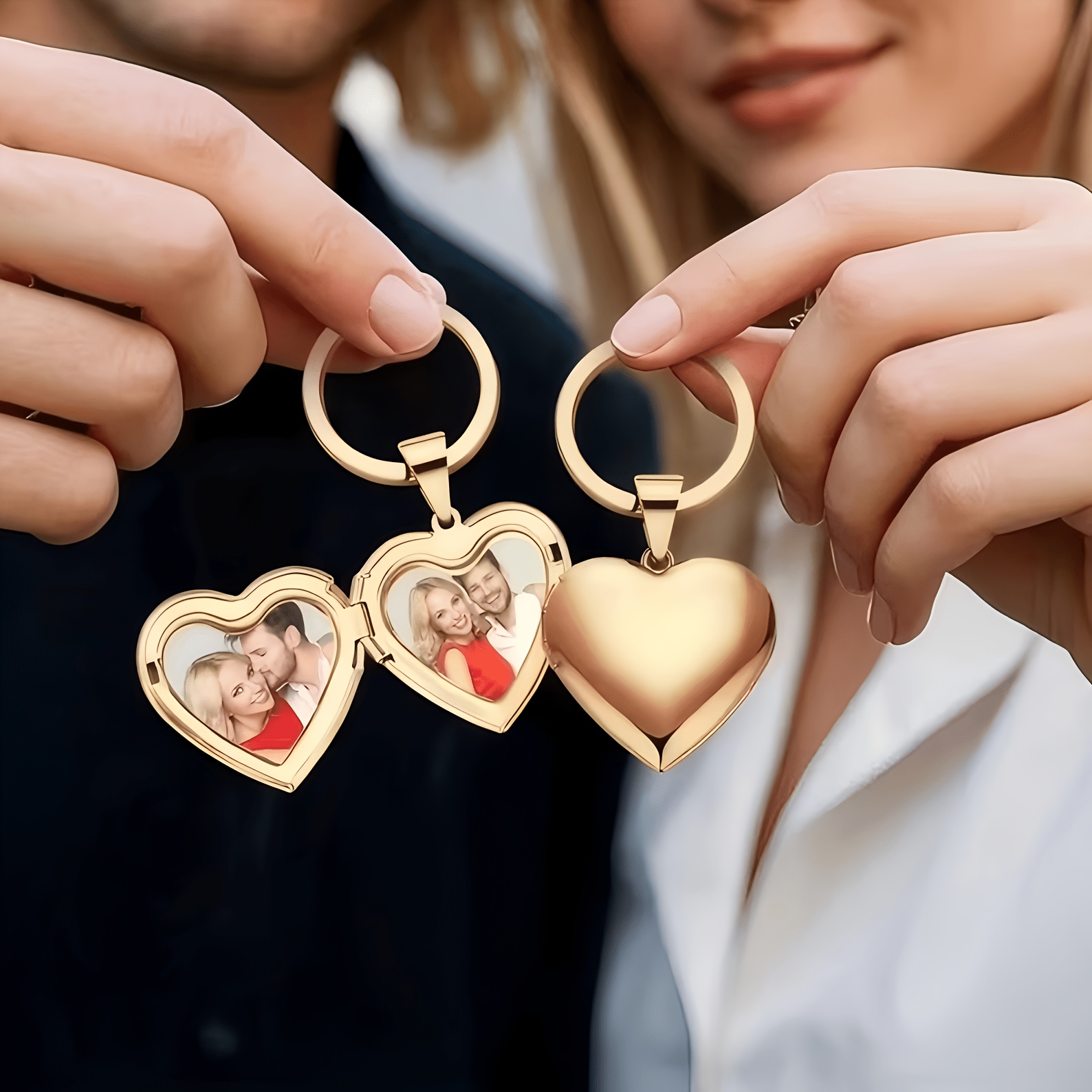 Initial Ring Custom - Chaveiro Personalizado com Medalhão de Coração