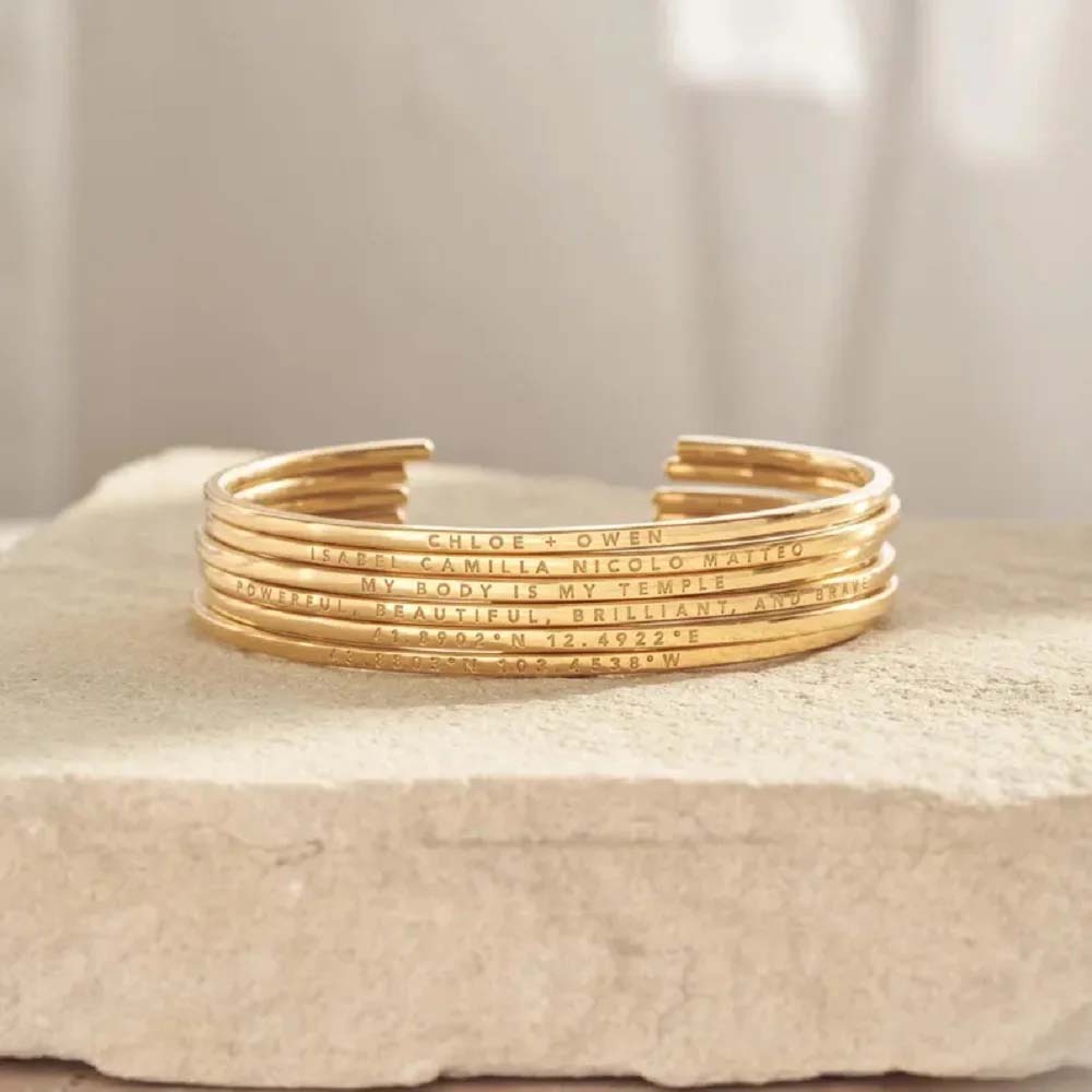 Casal gravar nome texto person - Coordinates Bracelet avaliação e preço